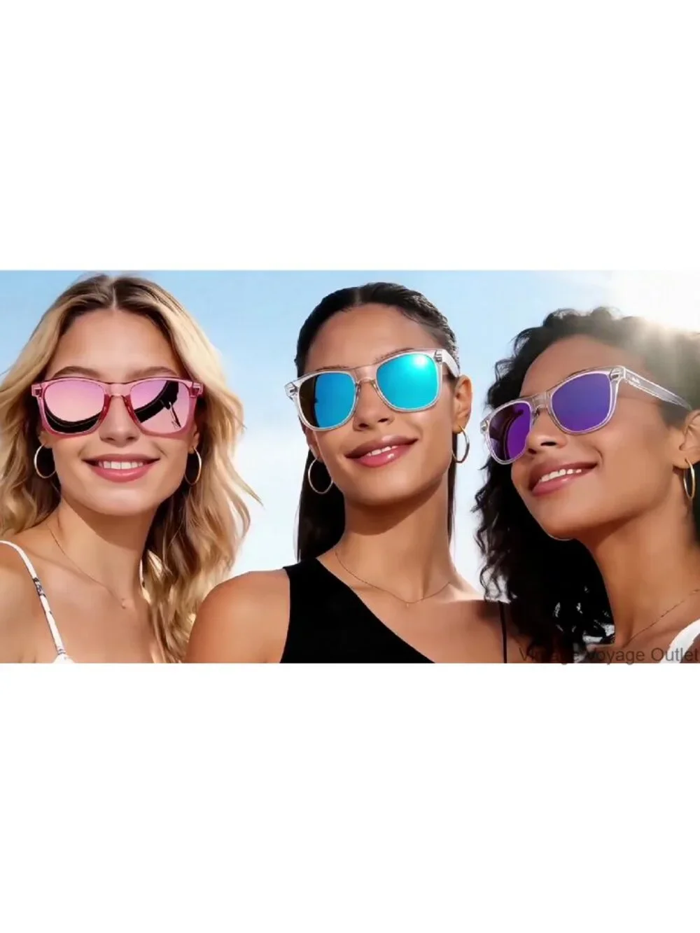 3 Pack Polarized Sunglasses UV400 Protection Square Frame Unisex Plastic